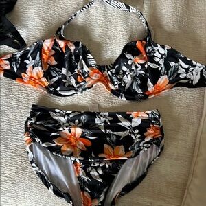 Fantasie Black and Orange Bikini